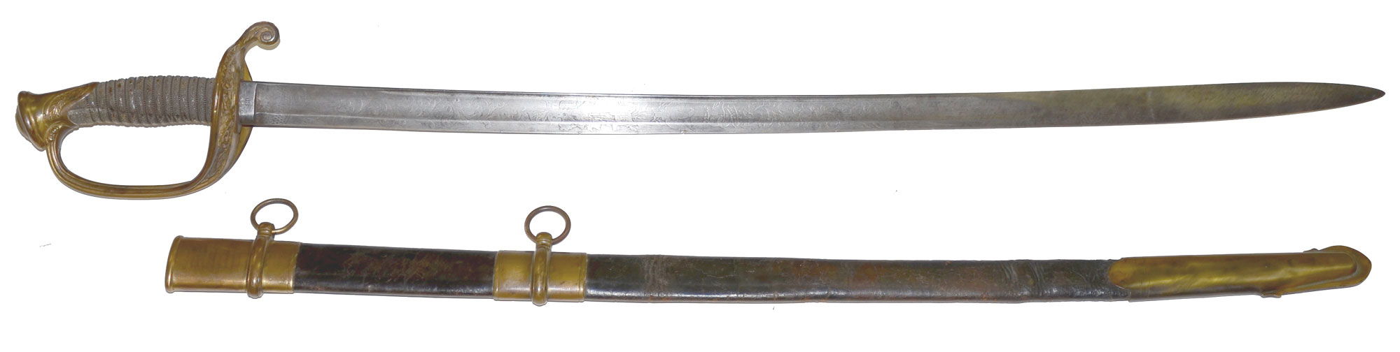 RARE INSPECTOR MARKED REGULATION MODEL 1850 FOOT OFFICER’S SWORD BY AMES, ID’D TO 11TH US INFANTRY CAPTAIN & LATER BRIGADIER GENERAL JOHN W. AMES