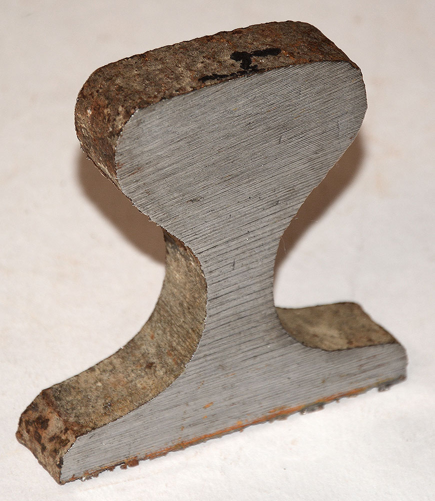 SECTION OF CIVIL WAR-ERA “PEAR RAIL” RAILROAD STOCK