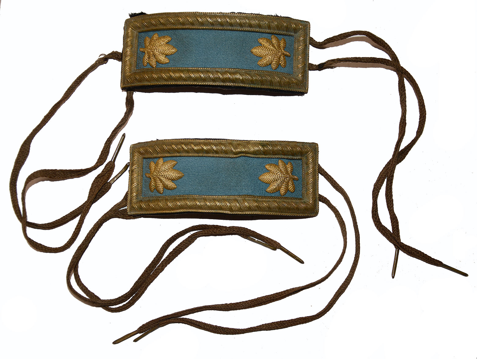 SCARCE SMITH PATENT INFANTRY MAJOR’S STRAPS WITH 1861 PATENT MARKINGS AND TIES 