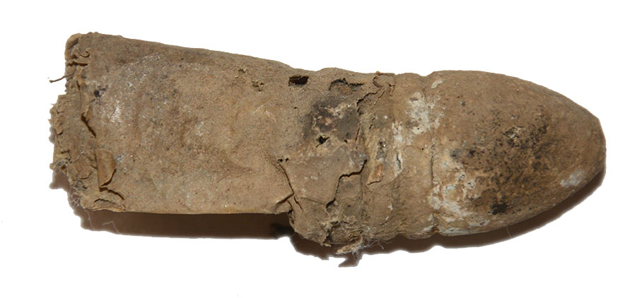 .58 CALIBER PATENT MUSKET CARTRIDGE BY JOHNSTON & DOW, FOUND ON LITTLE ROUND TOP