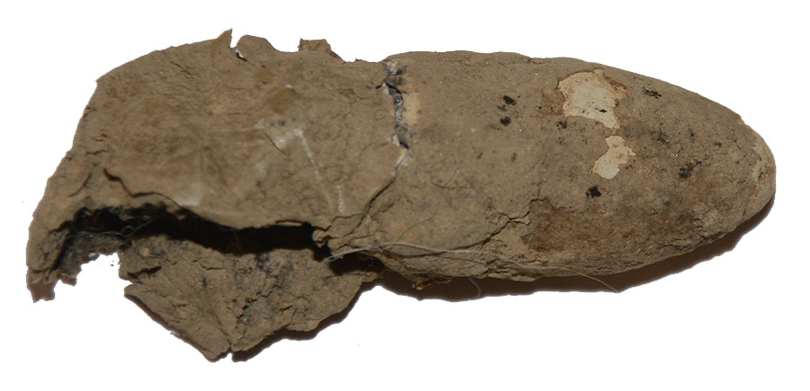 .58 CALIBER PATENT MUSKET CARTRIDGE BY JOHNSTON & DOW, FOUND ON LITTLE ROUND TOP