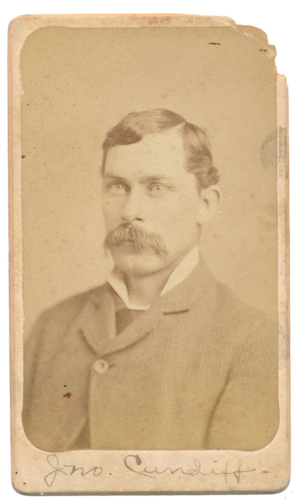 CDV PHOTO OF JOHN CUNDIFF, 2ND VIRGINIA CAVALRY