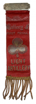 BATTERY "I”, 1st PENNSYLVANIA LIGHT ARTILLERY RIBBON BADGE