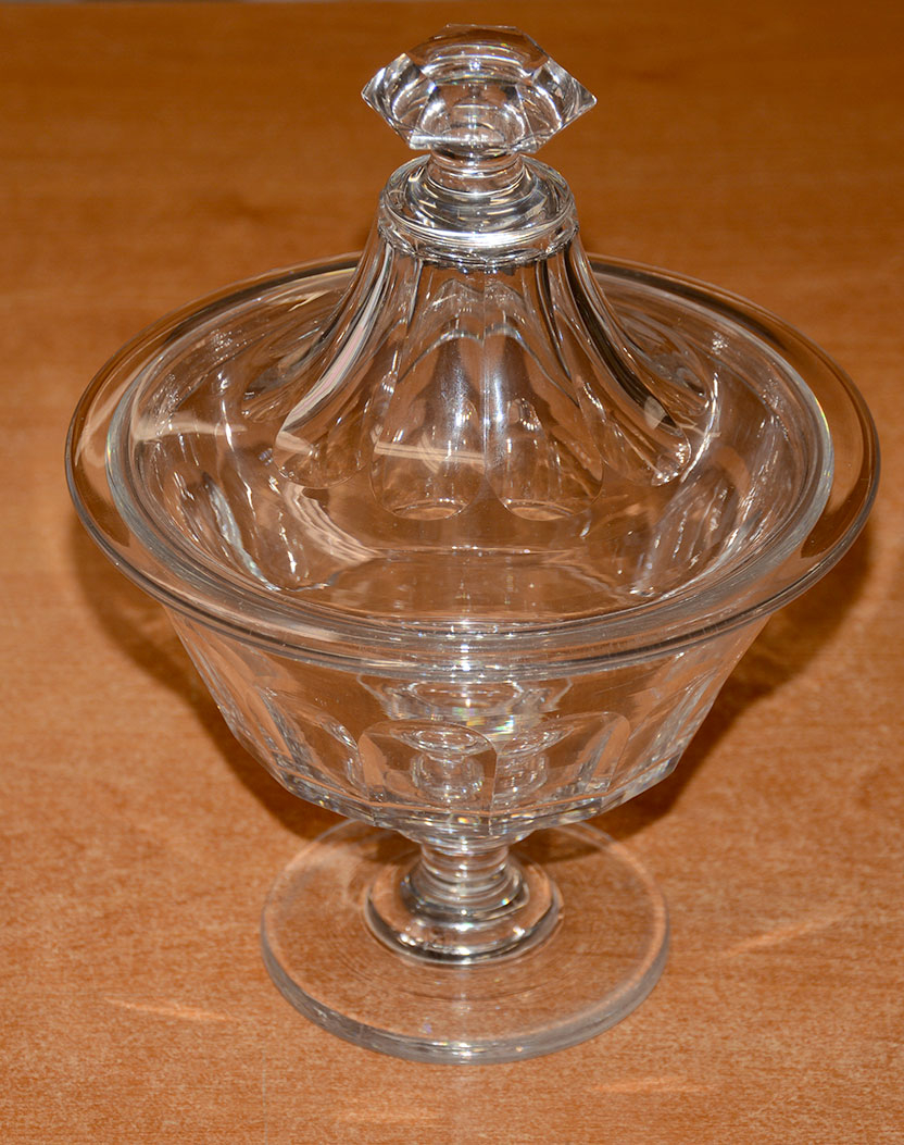 CIRCA 1840-1870 COVERED BUTTER DISH, AMERICAN OR ENGLISH