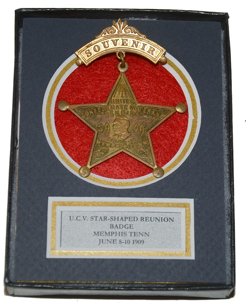 SOUVENIR 1909 UCV REUNION BADGE - MEMPHIS, TN