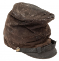 A McDOWELL PATTERN U.S. FORAGE CAP (MODEL 1858) WITH STAFF OFFICER SIDE BUTTONS, EXCAVATED AT FORT PEMBINA 