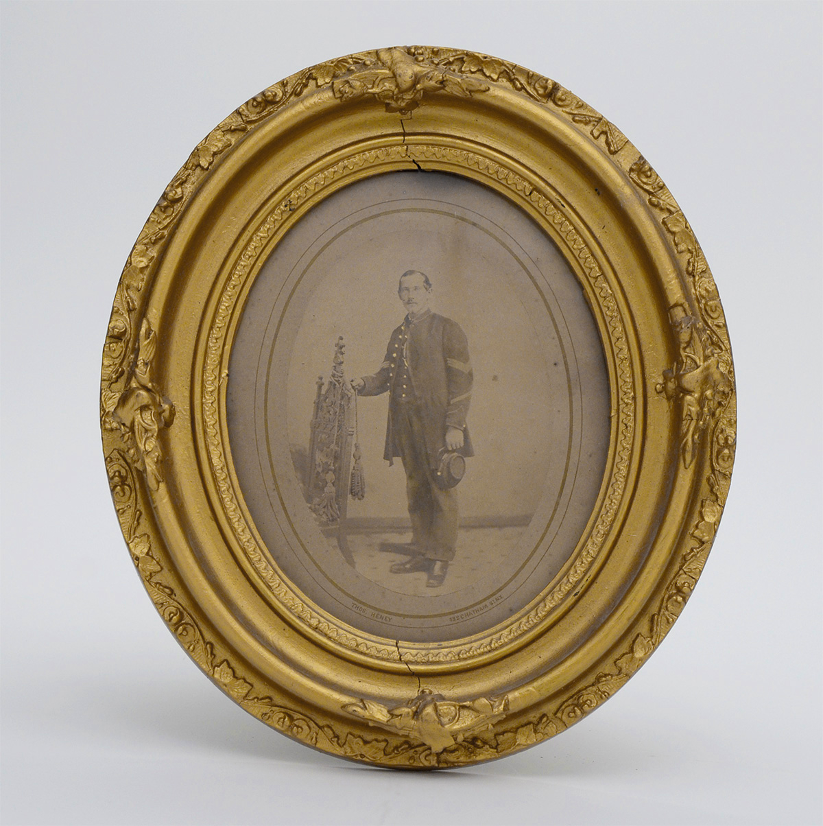 PHOTO ARCHIVE AND INSIGNIA GROUPING WITH CORPS BADGE IDENTIFIED TO 54TH NEW YORK SERGEANT DANIEL MULLER