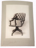 CABINET CARD – CHAIR USED BY GEN. ULYSSES S. GRANT AT LEE’S SURRENDER IN THE WILMER MCLEAN HOUSE AT APPOMATTOX