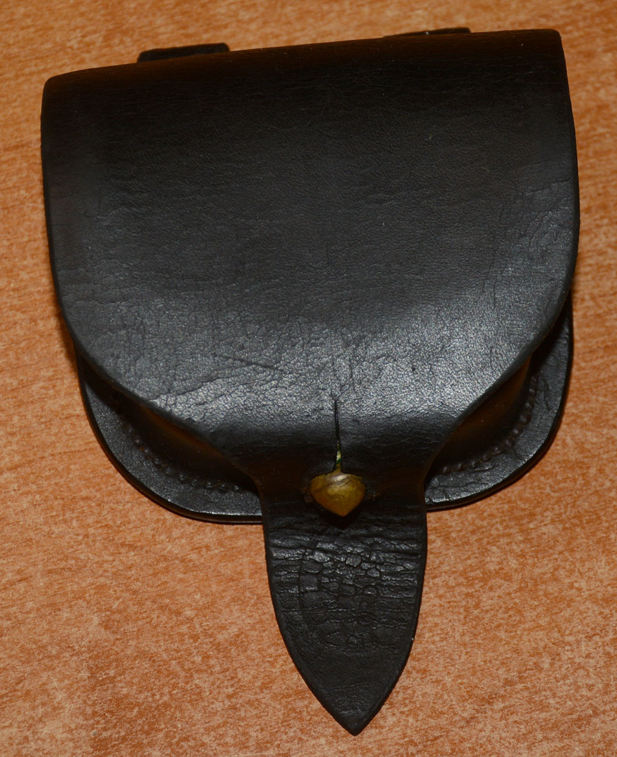 EXCELLENT CONDITION CIVIL WAR CAP BOX BY HAEDRICH WITH INSPECTOR STAMP, WOOL AND PICK