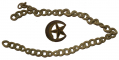 RELIC BRASS STAR & CRESCENT-SHAPED CAPE PIN & CHAIN EXCAVATED NEAR FREDERICKSBURG