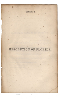 1862 CONFEDERATE IMPRINT - RESOLUTIONS OF FLORIDA