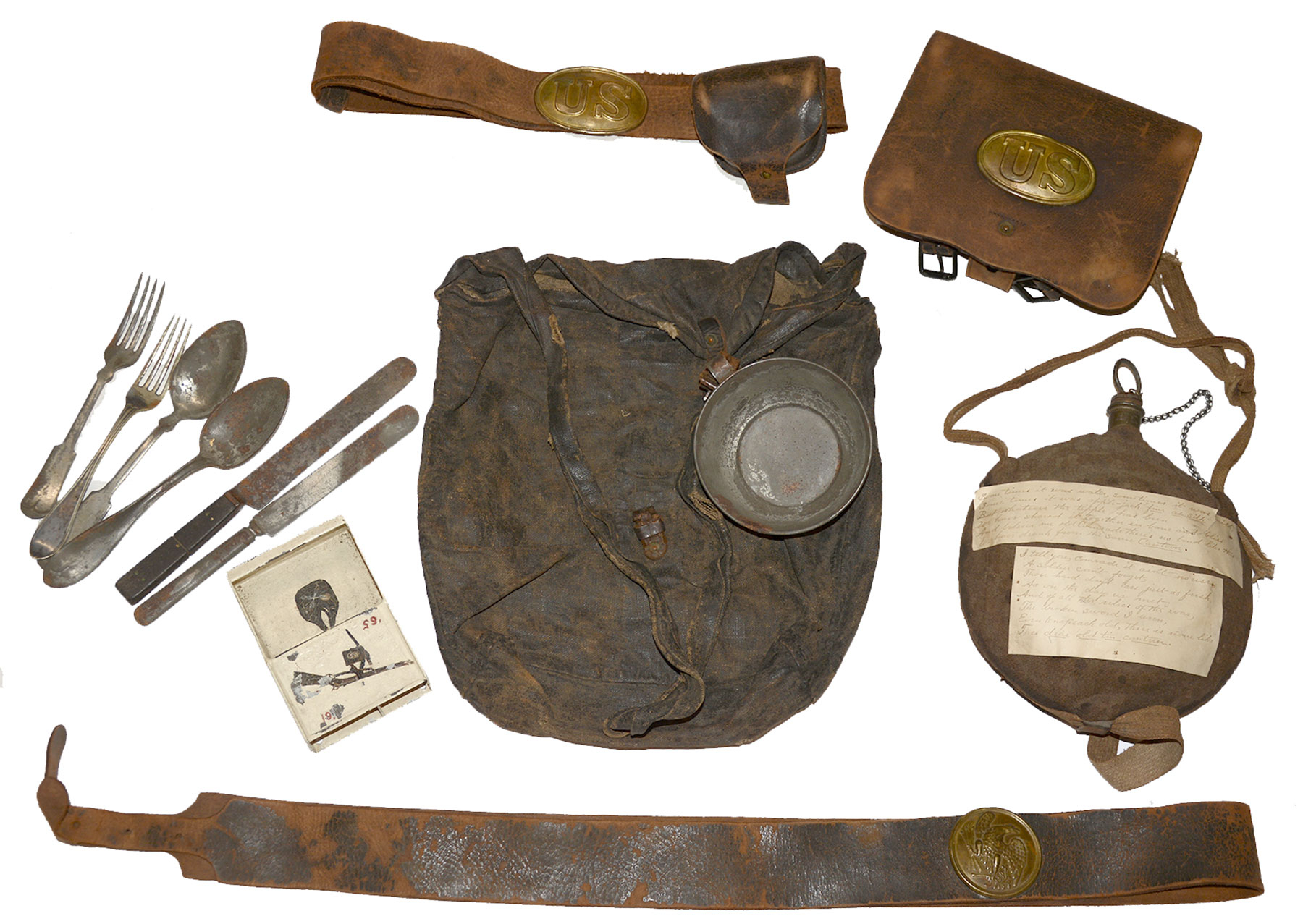 CIVIL WAR FIELD GEAR OF BENJAMIN F. GOODWIN, 6th MAINE INFANTRY AND 1st MAINE VET. VOLUNTEERS
