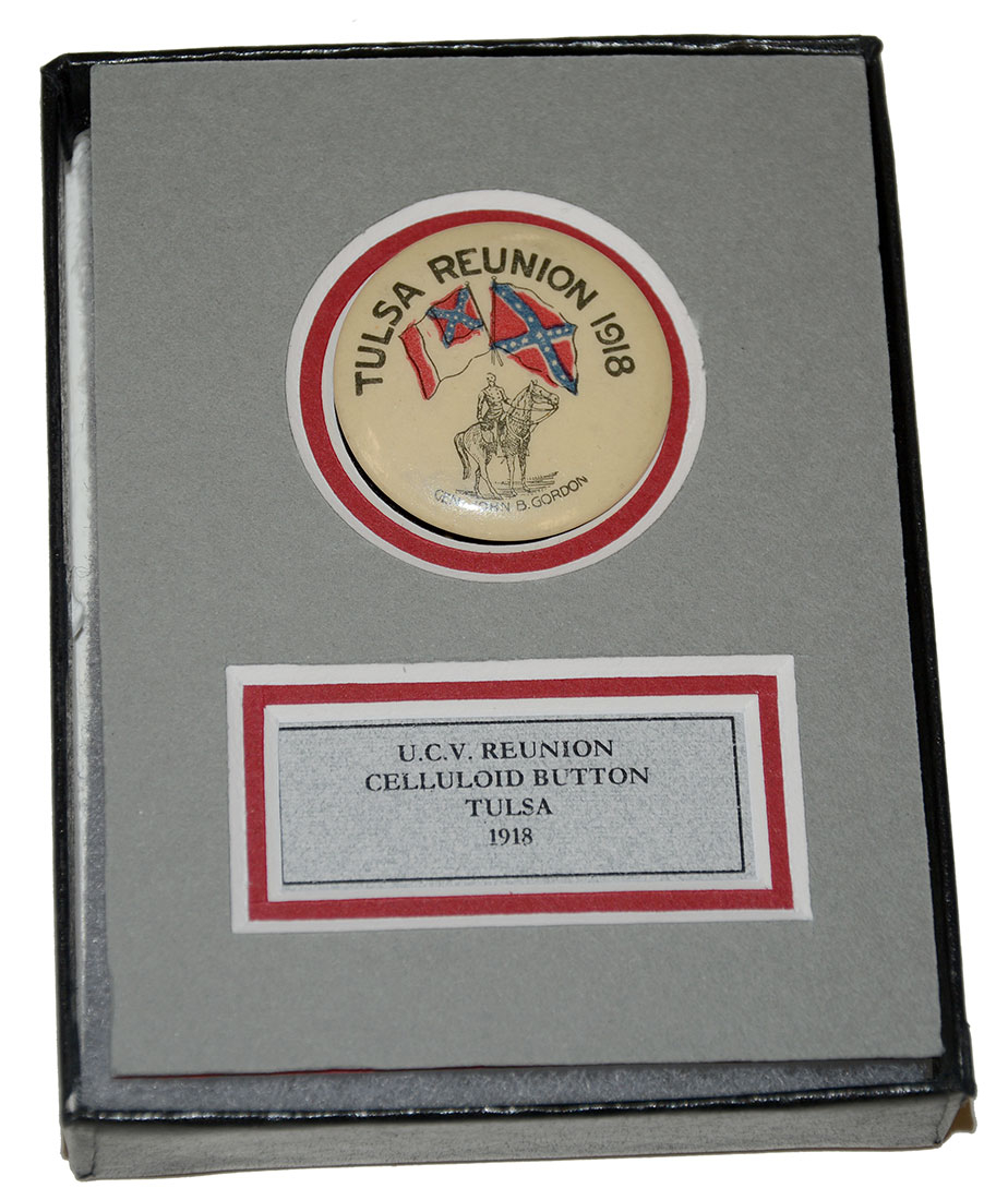 1918 CELLULOID UCV REUNION BUTTON – TULSA, OK