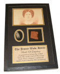GETTYSBURG RELIC DISPLAY – PIECE OF BRICK AND A DROPPED CS BULLET FROM THE JENNIE WADE HOUSE