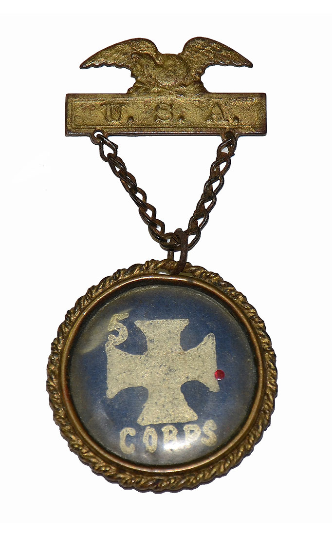 VERY EARLY UNION 5TH CORPS VETERANS BADGE