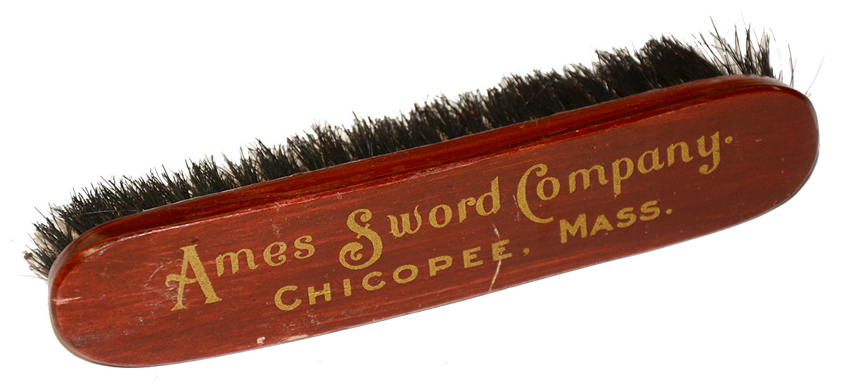 VINTAGE ADVERTISING SHOE BRUSH FROM AMES SWORD COMPANY