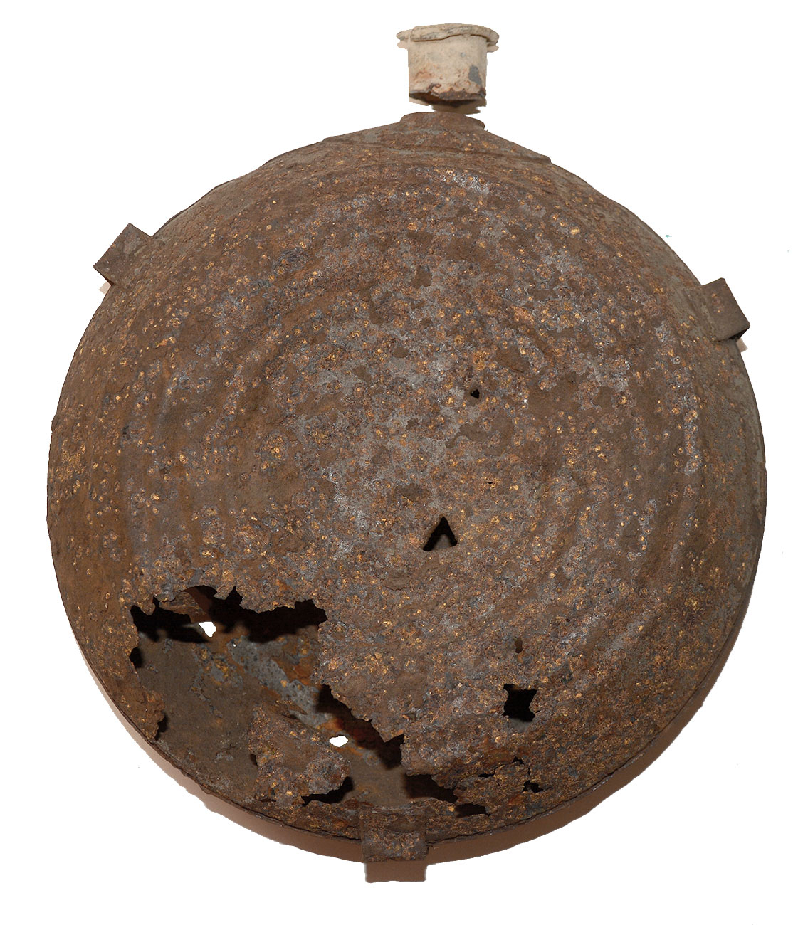 MODEL 1858 BULLSEYE CANTEEN – RELIC WITH BAYONET HOLES