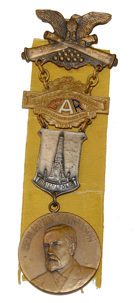 54th NATIONAL ENCAMPMENT REPRESENTATIVE GAR RIBBON BADGE – INDIANAPOLIS, 1920
