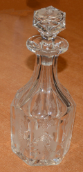 ENGRAVED CIRCA 1845-1860 PINT DECANTER 