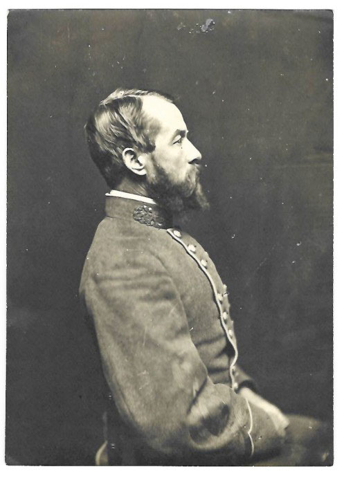 POST-WAR UNMOUNTED SILVER PRINT OF CONFEDERATE GENERAL SAMUEL JONES, FROM A RICHMOND PHOTOGRAPHER, GEORGE S. COOK & SONS