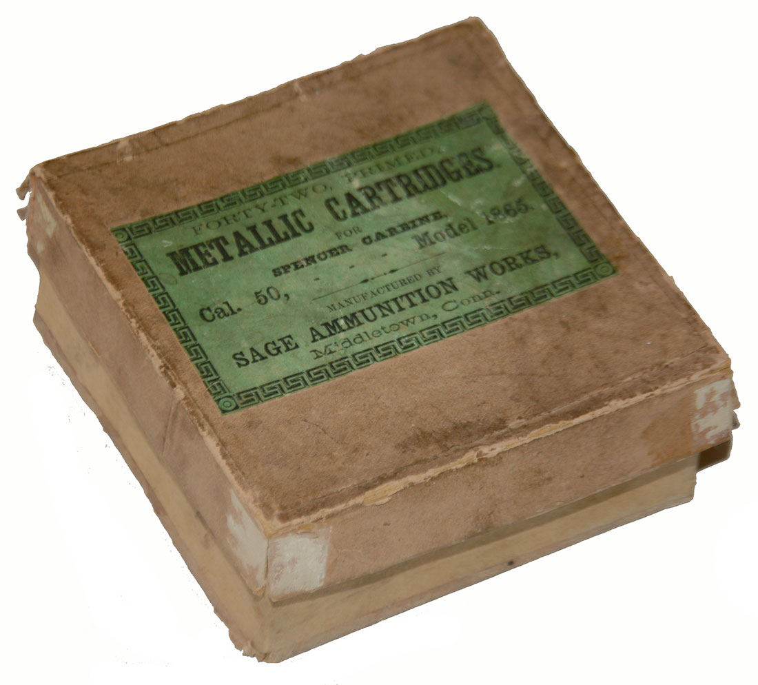 FULL BOX OF .56-50 SPENCER CARTRIDGES (42) FROM SAGE AMMUNITION WORKS