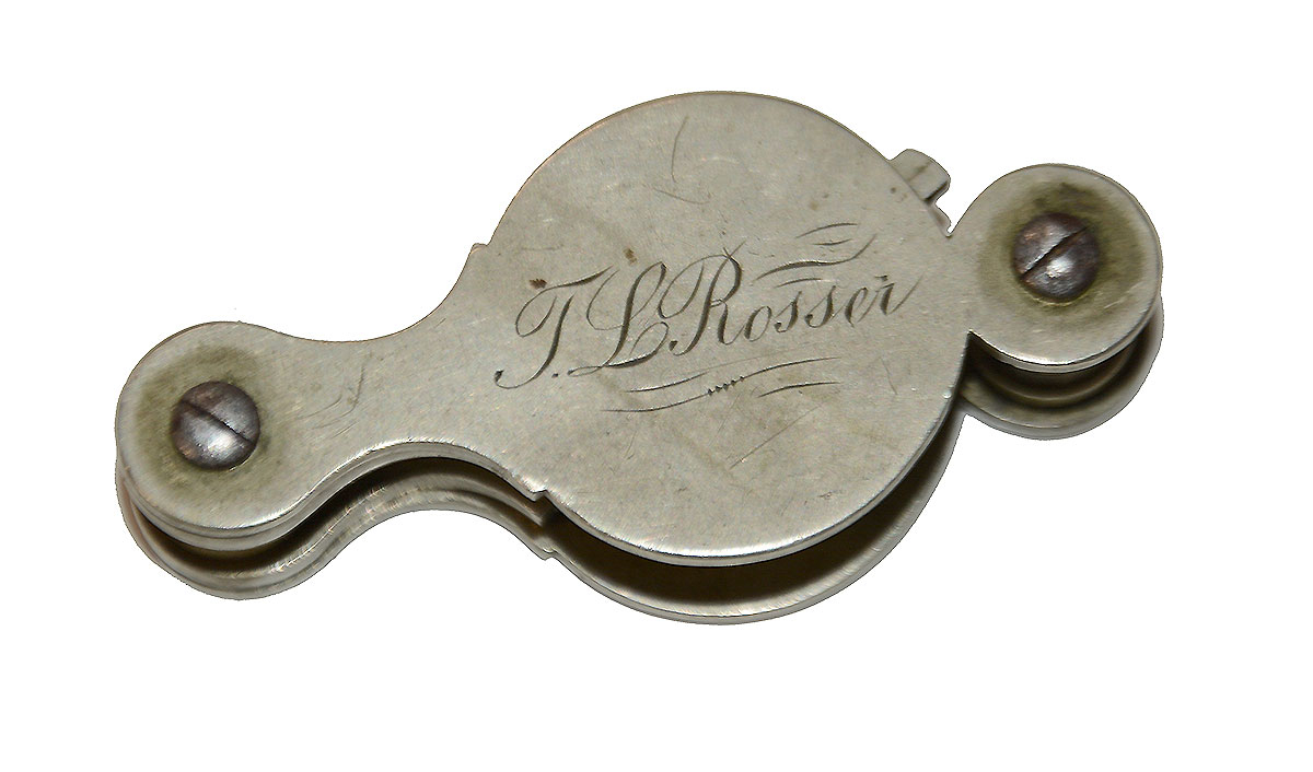 CONFEDERATE GENERAL ROSSER'S MAGNIFYING GLASS FROM THE WILLIAM (BILL) TURNER COLLECTION