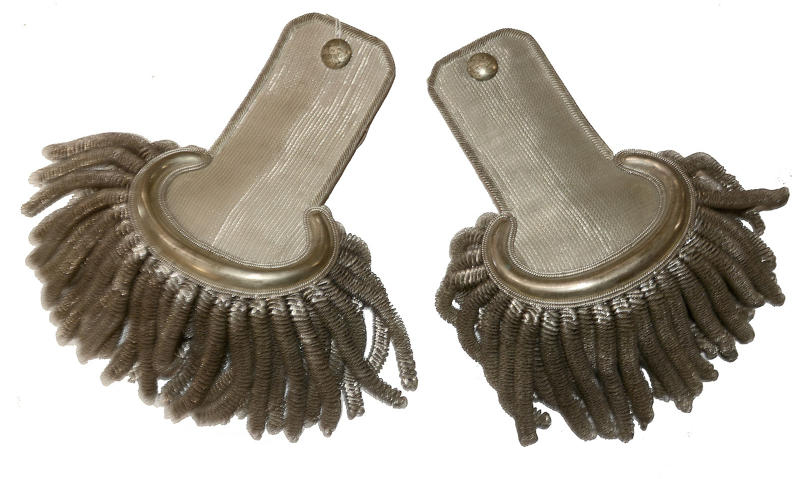 MEXICAN WAR ERA 1832-1851 PATTERN INFANTRY OFFICER SILVER EPAULETS