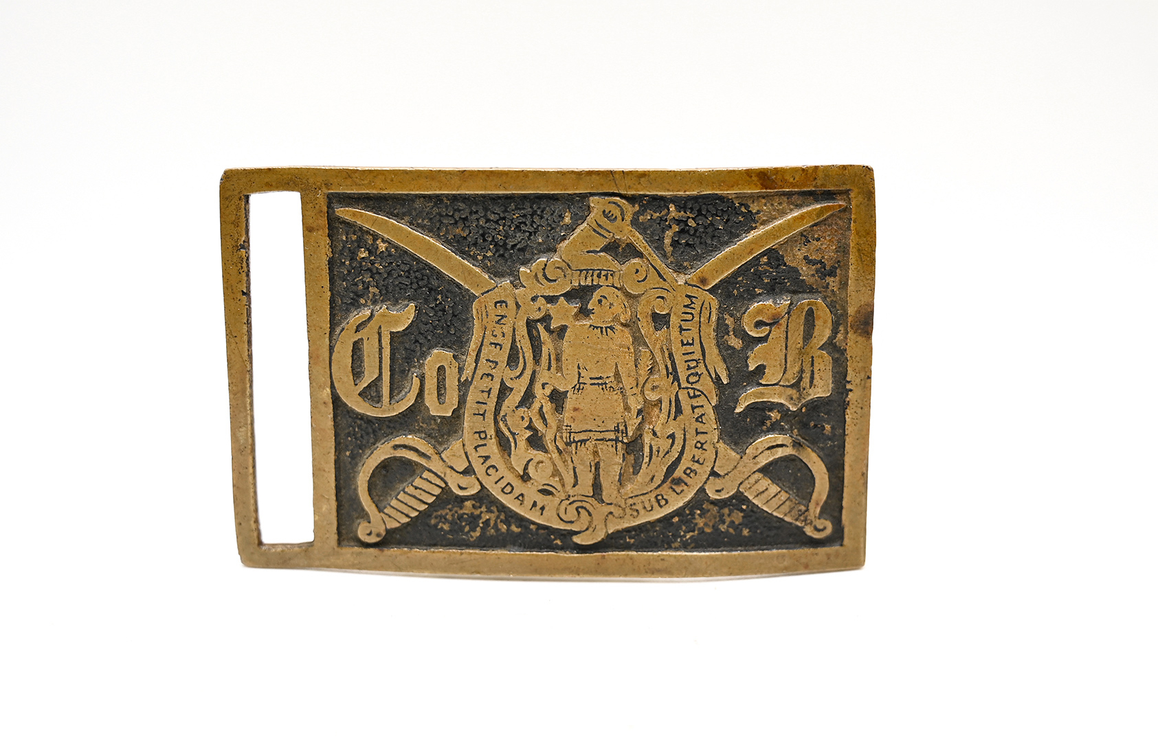 SWORD BELT PLATE OF THE BOSTON LIGHT DRAGOONS, CO. B 1st BATTALION CAVALRY 1870-1880