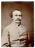 POST-WAR UNMOUNTED GELATIN PRINT OF GENERAL BUSHROD JOHNSON, FROM A RICHMOND PHOTOGRAPHER, GEORGE S. COOK & SONS