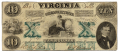 1862 VIRGINIA $10 TREASURY NOTE