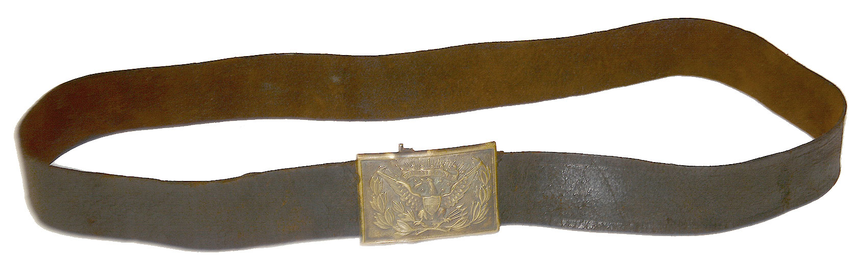 POST-CIVIL WAR OFFICER’S OR CADET’S DRESS WAIST BELT PLATE AND BELT