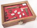 DISPLAY CASE OF GETTYSBURG RELICS