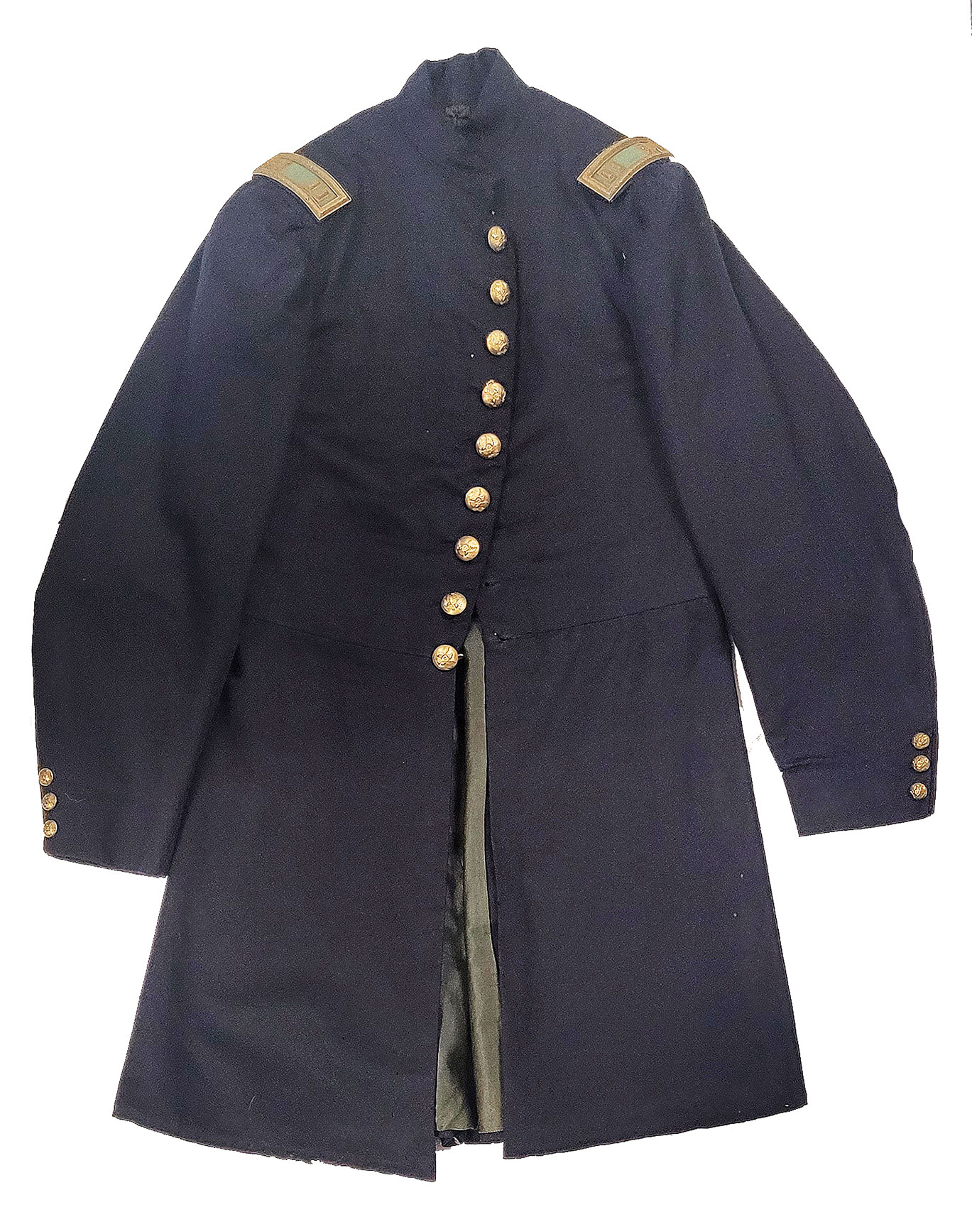 CIVIL WAR INFANTRY CAPTAIN’S COAT WITH RIFLEMEN BUTTONS 