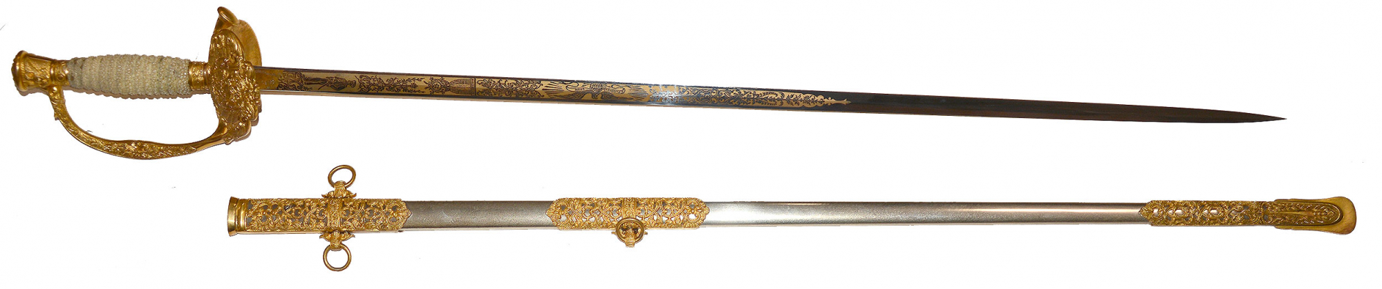 IDENTIFIED SONS OF VETERANS SWORD WITH SCABBARD
