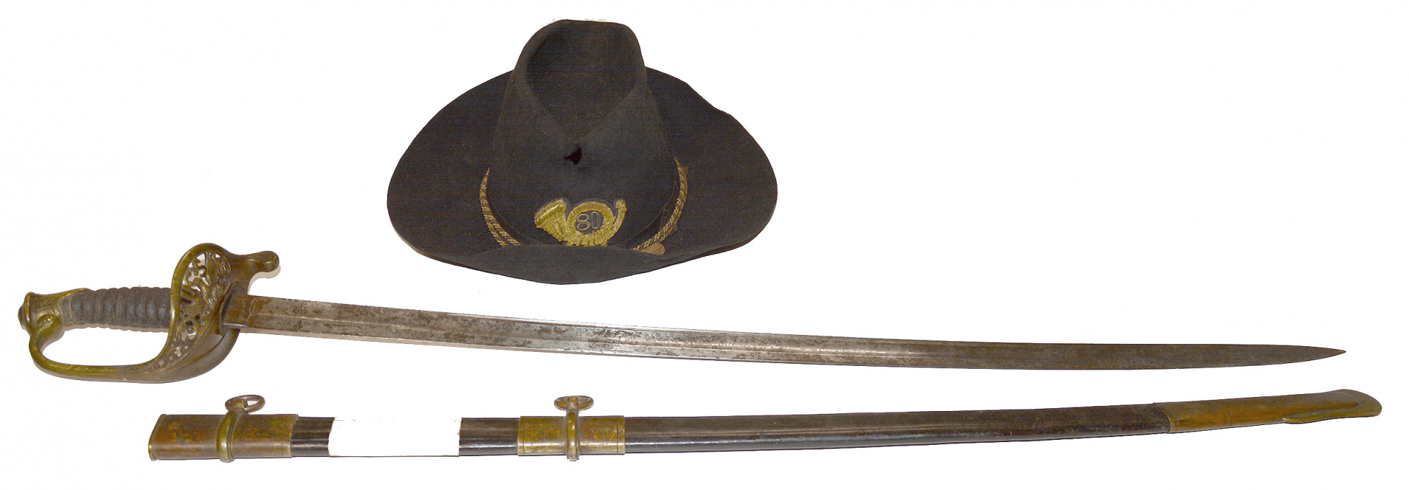 SLOUCH HAT AND SWORD OF J.S. CLARK: ABOLITIONIST; 4th MAINE INFANTRY VOLUNTEER; 3rd US INFANTRY; COMMANDING US COLORED INFANTRY; FREEDMAN'S BUREAU AND A FOUNDING MEMBER OF THE 9th CAVALRY 