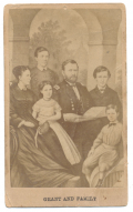 CDV PHOTO OF U.S. GRANT FAMILY PORTRAIT
