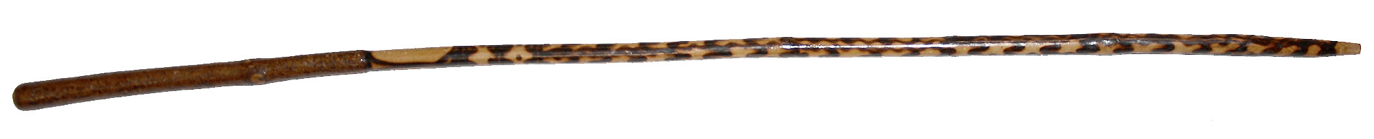 EARLY GETTYSBURG SOUVENIR WOOD CANE STAMPED PICKETT’S CHARGE