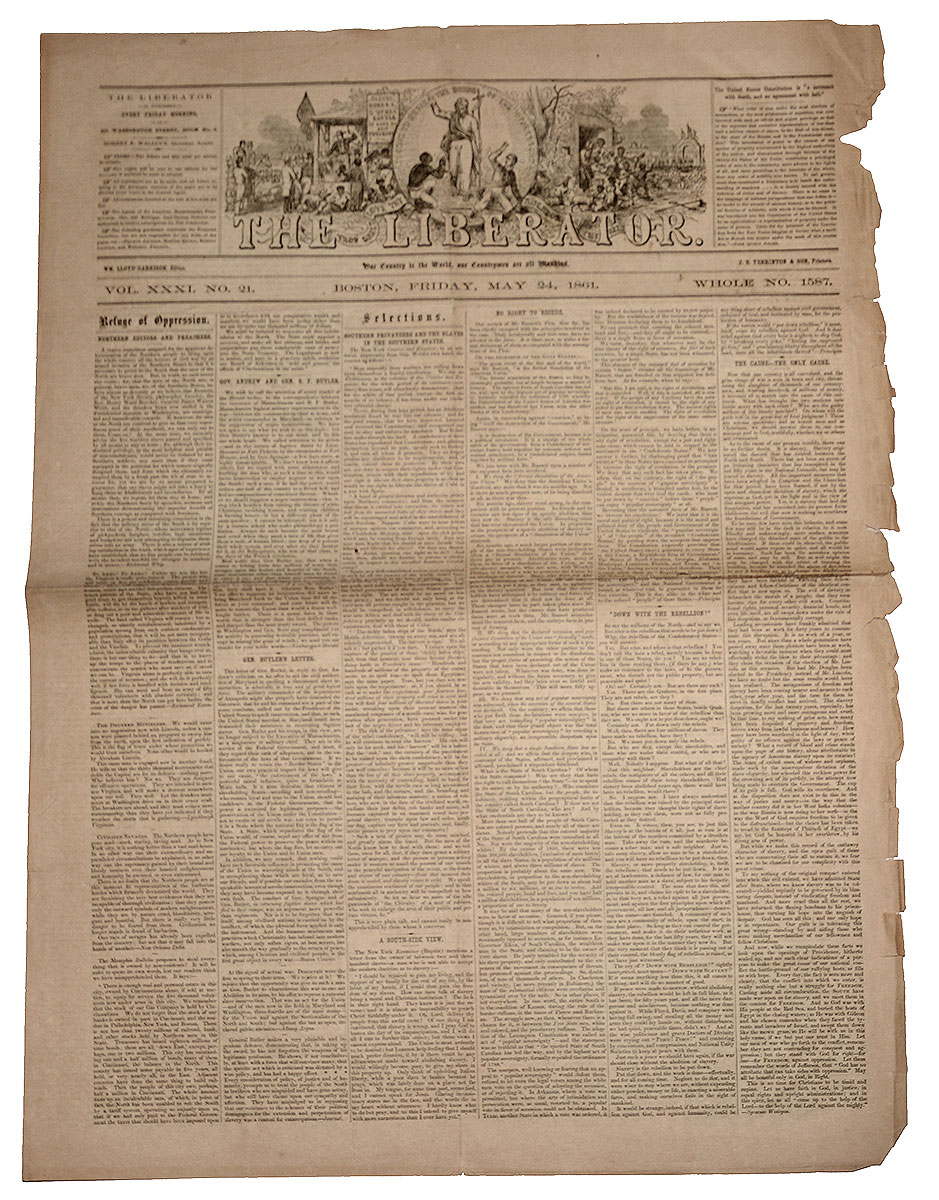 THE LIBERATOR NEWSPAPER – MAY 24, 1861 EDITION