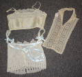 GROUP OF THREE C1875-1910 GARMENTS – ONE CHEMISETTE AND TWO CAMISOLES