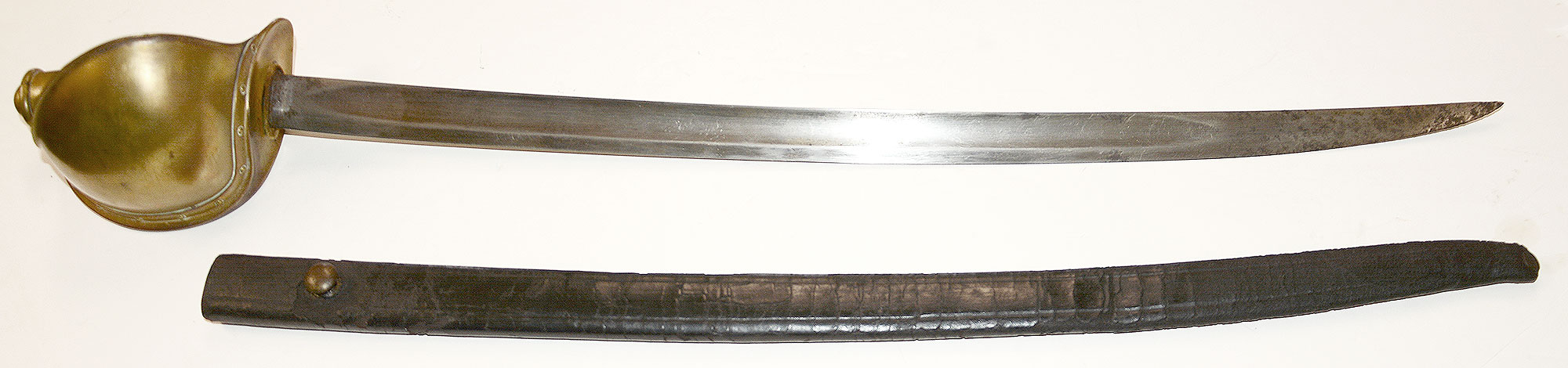 M1860 AMES NAVAL CUTLASS DATED 1862, WITH MATCHING SCABBARD