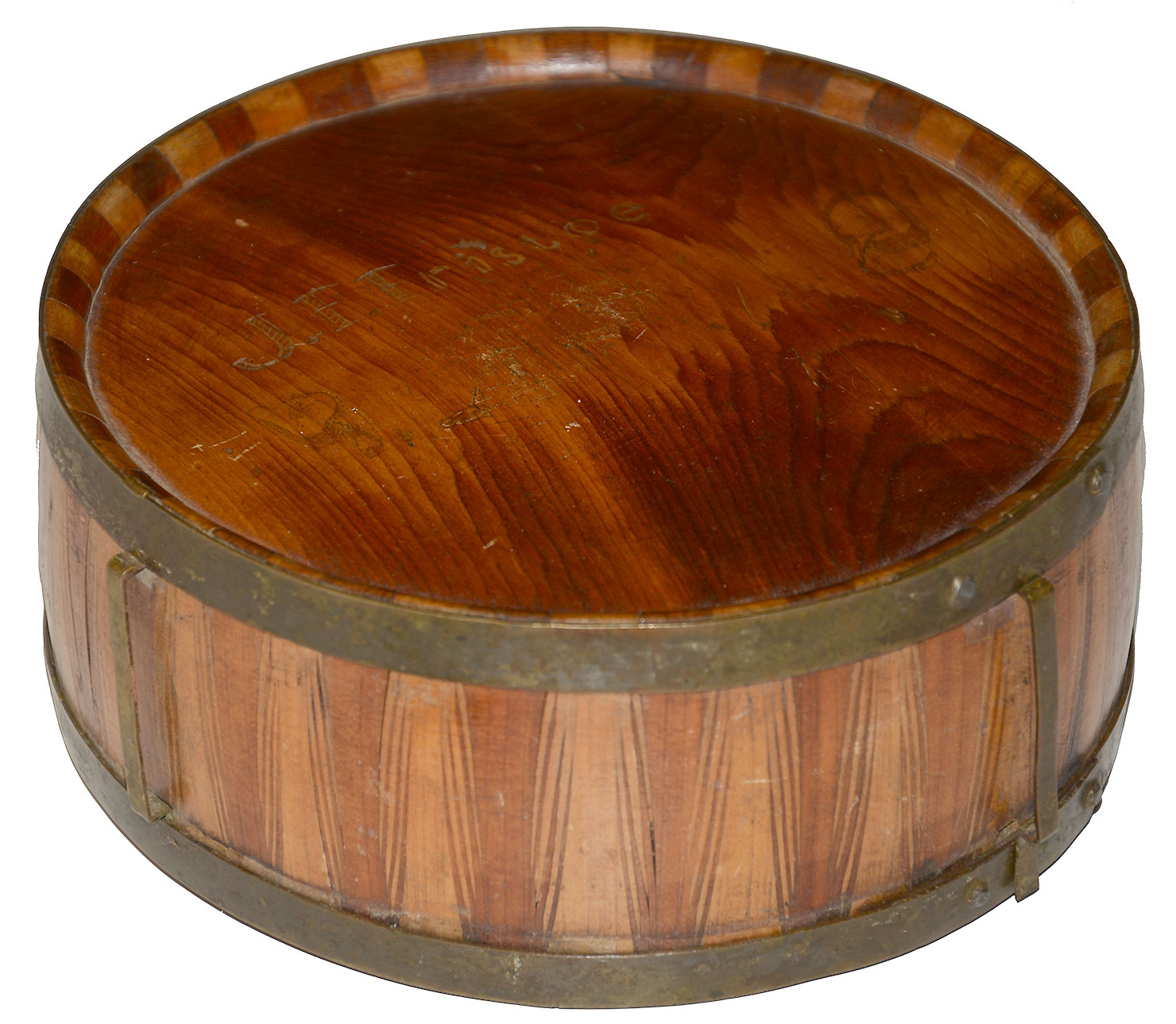 VERY ATTRACTIVE CS BRASS BOUND IDENTIFIED CANTEEN