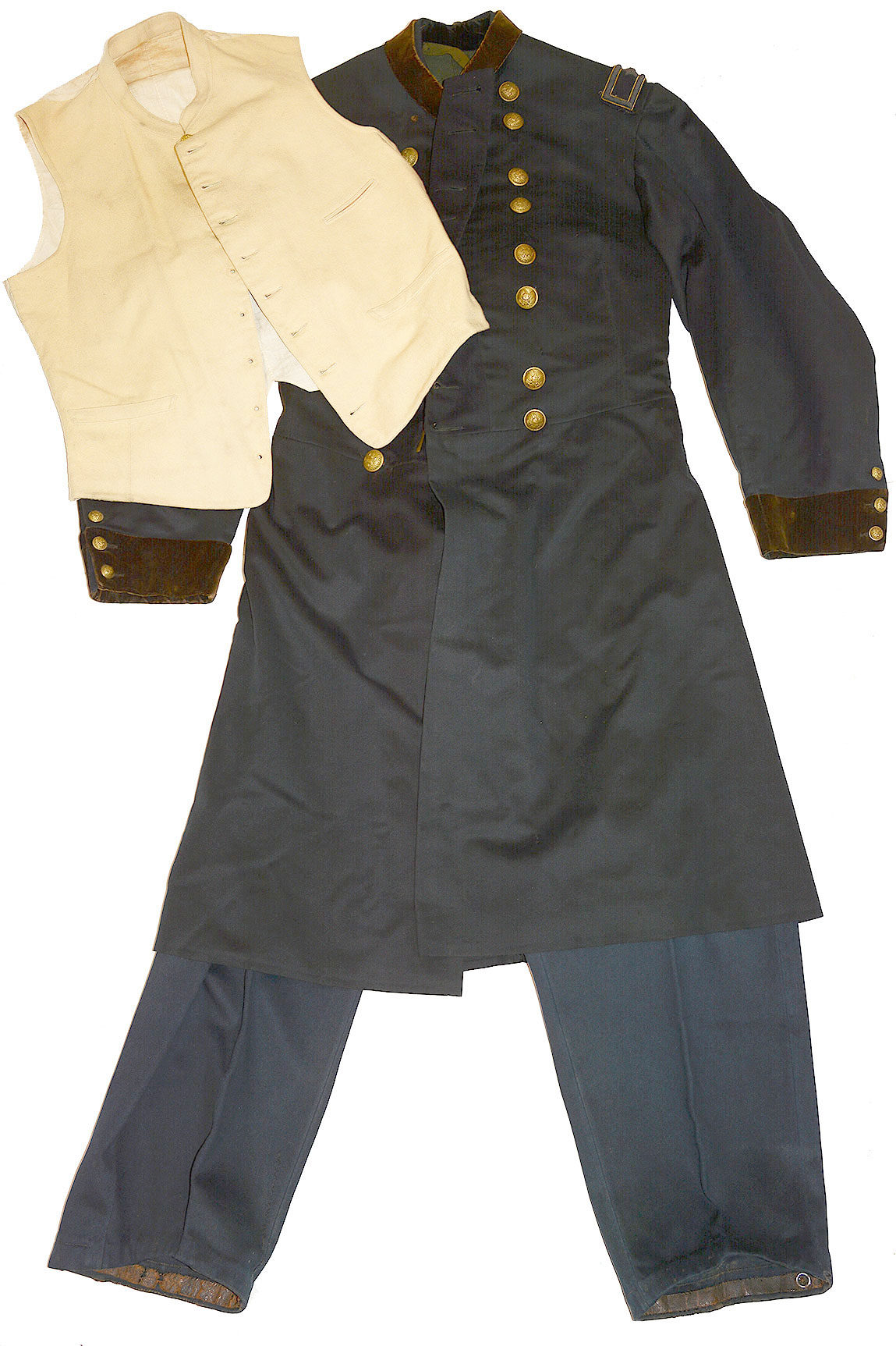 BRIGADIER GENERAL’S FROCK COAT, VEST AND TROUSERS OF BREVET BRIGADIER GENERAL JOHN FOWLER RUSLING: 5th NEW JERSEY, 2nd NJ BRIGADE, DIVISION AND CORPS STAFF DUTY IN THE EASTERN AND THE WESTERN THEATRES