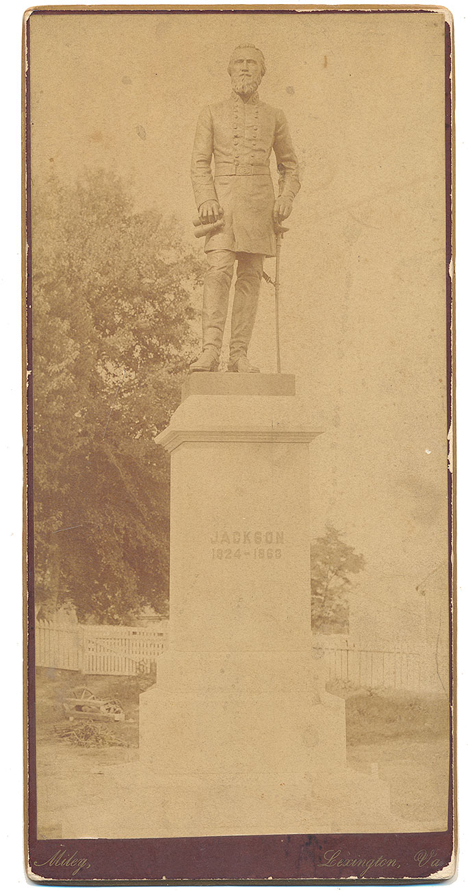 CABINET CARD OF STONEWALL JACKSON MONUMENT AT HIS GRAVE