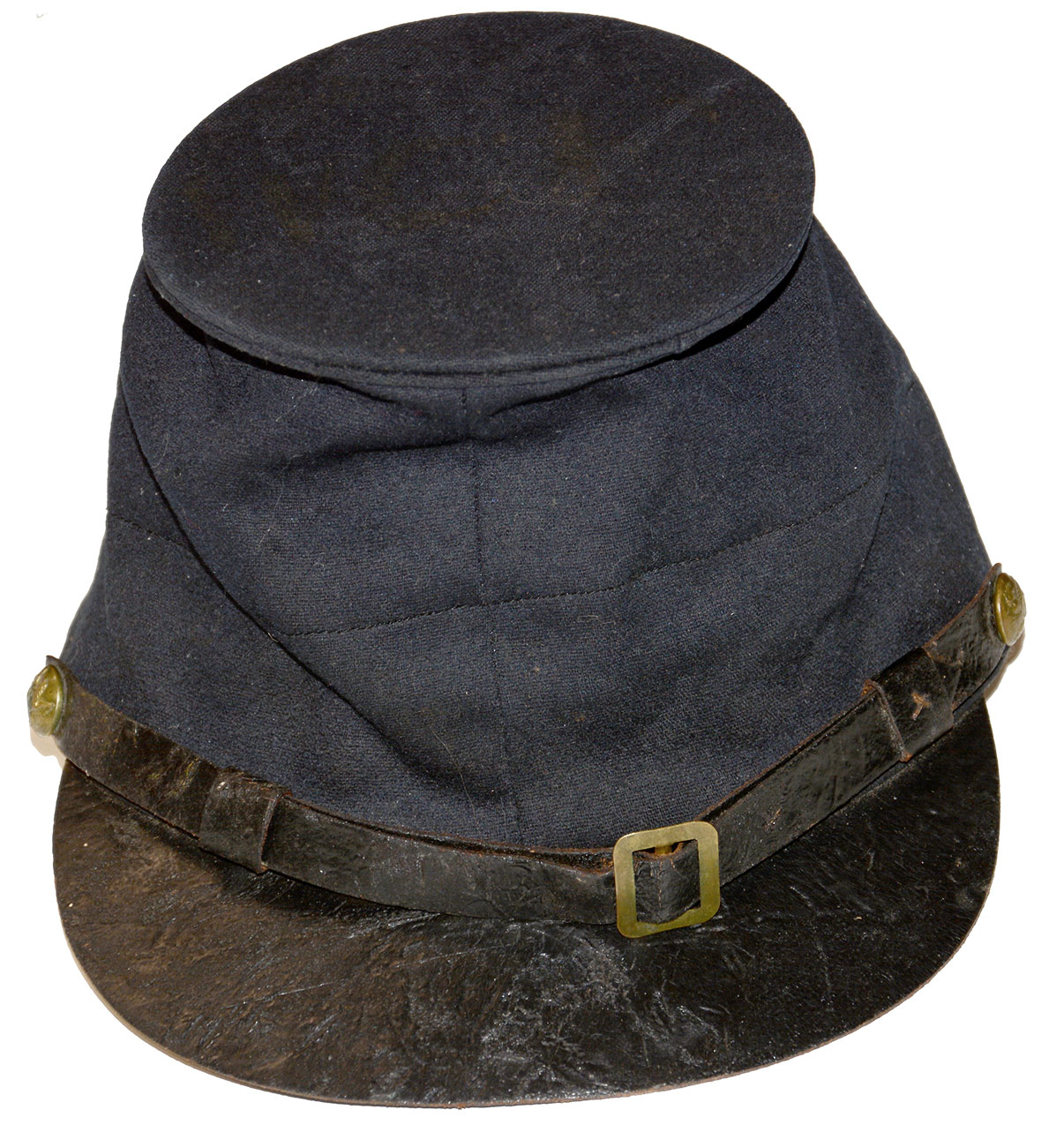 EXCELLENT CIVIL WAR “TYPE-1” REGULATION ISSUE FORAGE OR “BUMMER” CAP BY L.J. & I. PHILLIPS 