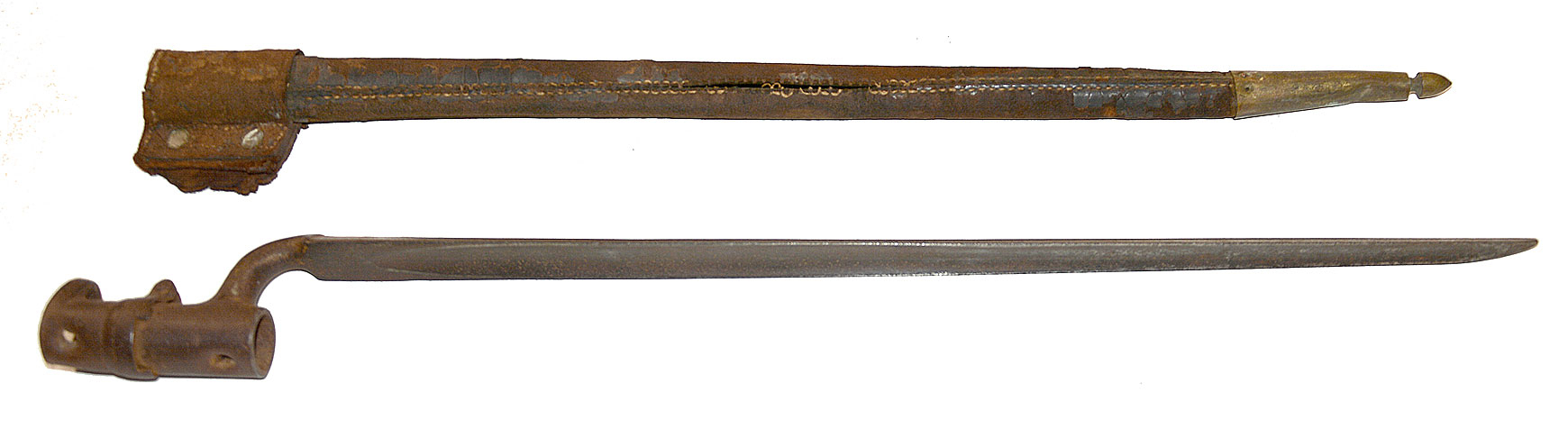 CIVIL WAR ENFIELD BAYONET WITH A SCABBARD FROM G.A.R. POST 551, YORK SPRINGS