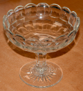 C1850-1870 WHEELING, WITH CUT LEAD GLASS COMPOTE