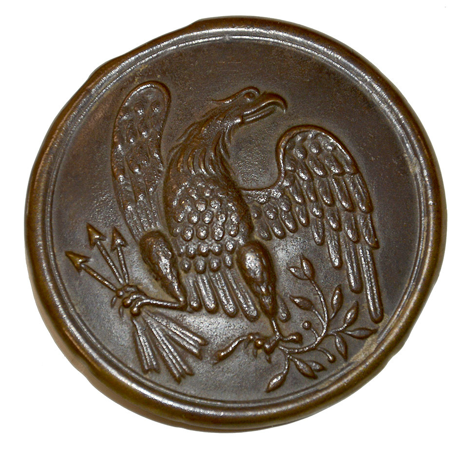 DUG US PATTERN 1826 EAGLE BREAST PLATE RECOVERED AT NORTH ANNA