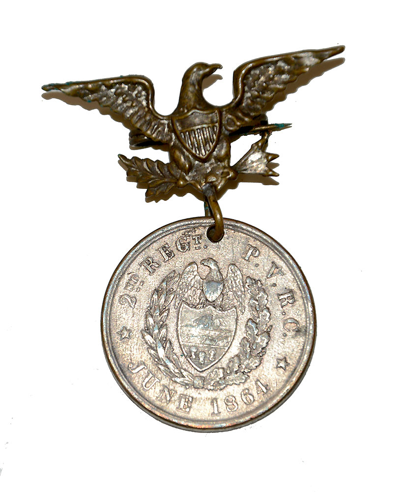 ID DISC PRESENTED AT MUSTER OUT TO CAPTAIN PATRICK SMITH, 2nd PA RESERVES, COMPANY K