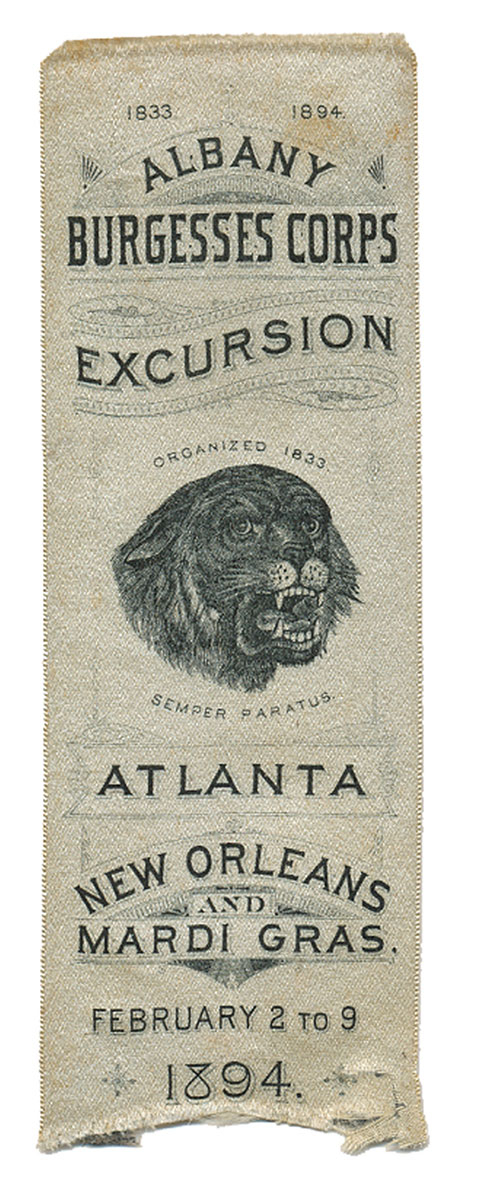 ALBANY BURGESSES CORPS 1894 EXCURSION RIBBON