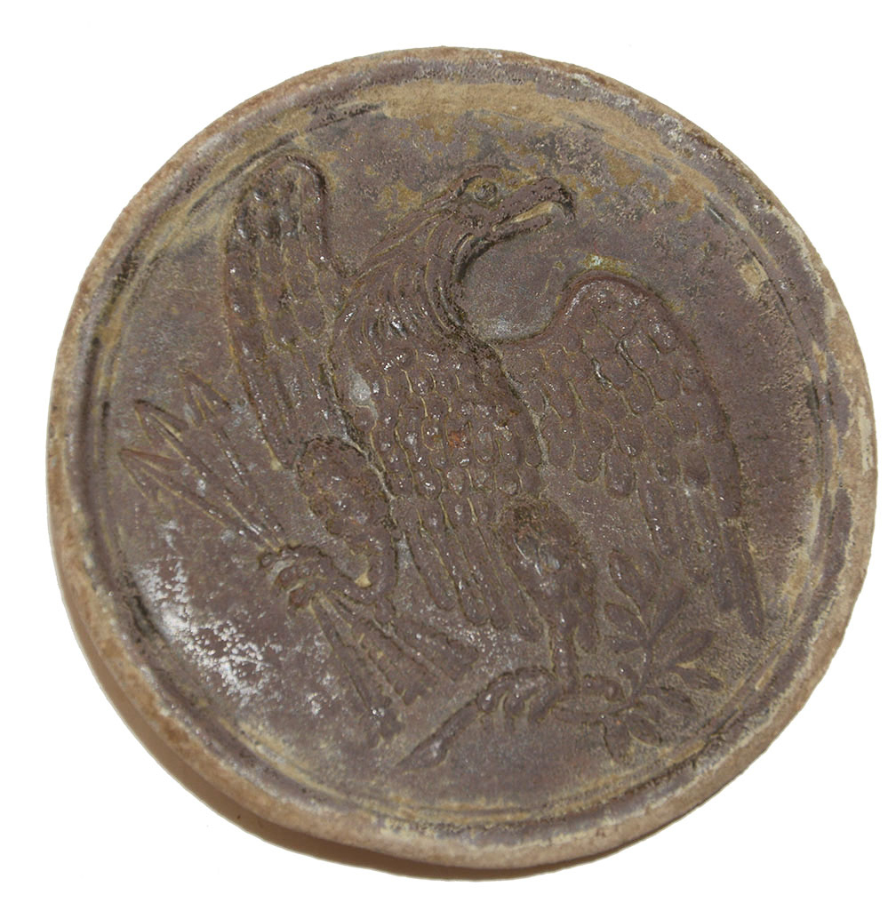 RELIC, US PATTERN 1826 EAGLE BREAST PLATE MARKED W.H. SMITH, BROOKLYN -- CORINTH